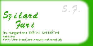 szilard furi business card